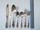 Vintage Wallace Rose Point Sterling Flatware Set 72 Pcs In Case Silverware Read