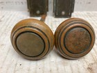 Vintage Pair Brass Ornate Door Knobs   Back Plates