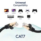 Cat7 S ftp Patch Cord Cable Gold Plated 6ft-75ft Multi Pack Lot Black