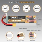 2pcs 2200mah 4s Lipo Battery 100c Xt60 14 8v For Rc Boat Drone Airplane Truck Us