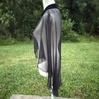 True Vintage Sheer Witchy Velvet Neck Cape Gothic Dark Romance Women Os Black