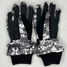 N ice Caps Black Gray White Kids Gloves 3m Thinsulate Waterproof L xl Euc