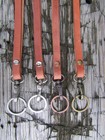 Leather Lanyard   Badge Holder Id Holder Key Chain  handmade Full Grain Leather