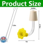 Decohs 9 Pcs Hummingbird Feeder Tubes With Yellow Floral Tip  Bird Hummingbir