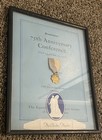 Vintage 1934 Equitable Insurance Society Program Medallion Waldorf Astoria Frame