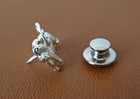 Sterling Silver Norfolk Terrier Angel Lapel Pin