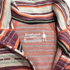 Smartwool Womens Medium Orange purple Striped 250 Merino 1 4 Zip Pullover Base