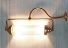 Vintage Mid Century Modern Style Brass Wall Sconce S-hook Curved Arm