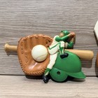 Vintage Burwood Sports Wall Decor Kids Room 3213 - 3 Pc Baseball Football Basket