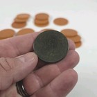 Vtg Catalin Bakelite Swirl Poker Chips Butterscotch   Green - 22 Total