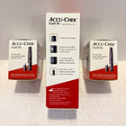 Accu-chek Fastclix Lancets 2 Boxes Of 100  2 - 204 Total - Plus Lancing Device
