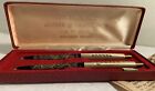 Vintage Chanel No 5   Arpege 14k Gold Filigree Perfumed Ballpoint Pen Set In Box