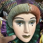 Face Jester Head Wall Plaque Bust Mardi Gras Decor 12 X 10