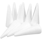  20 Pcs White Cones Foam Diy Tree Shapes Polystyrene Modelling Cones Children