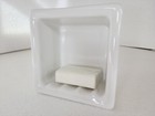 Vintage Bright White Recessed Ceramic Soap Dish Tray Niche Daltile Color 0190