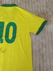 Brazil Pele Hand Signed Soccer Custom Jersey Autographed With Coa World Cup