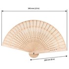 Japchet 60 Pack 8 Inch Sandalwood Fan  Vintage Wooden Hand Held Folding Fan     