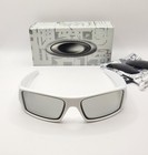 New Oakley Gascan Custom Polished White W  Hdo 3d   Galaxy Black Polarized Rare 
