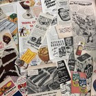 Vintage 50s-60s Cut Magazine Food Ads 30  Journal Collage Ephemera Free Ship 