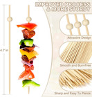 200pcs Cocktail Picks  Natural Wooden Ball Fancy Toothpicks For Appetizers  