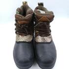 Realtree Xtra Mens Black Water Resistant Camouflage Lace Up Hunting Boots Size 7