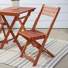 3-piece Wood Outdoor Bistro Set  Outdoor Patio Bistro Dining Set  Square Table A