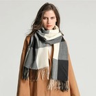 Warm Cashmere Blanket Women Travel Winter Scarf Fashion Plaid  Shawl 