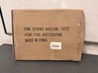 New In Box Janome Pink Sewing Machine Tote W  Circle Dot Pattern