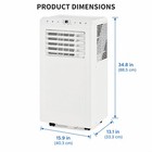 Portable Air Conditioner 8000 Btu Remote Ac Unit Quiet For Rooms 350 Sq ft