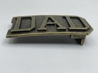 Vintage Brass  Metal Style Dad Parent Logo Belt Buckle