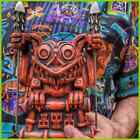 Tiki Gargoyle Steel Cup Mug Hawaii Ceramic Haunted Mansion Drinkable Decoration