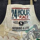Vintage 1970s Sari Fabrics Apron Le Mans 1929 Bentley Race Pvc Oilcloth England