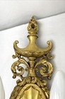 Rewired Pair Antique Wall Sconces Art Deco Victorian Neoclassical Gilt Gold Leaf