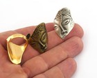Mythological Face Adjustable Ring Raw Brass-antique Silver-shinygold Plated 3697