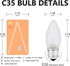 Frosted Flame Tip Chandelier Bulb 40w Incandescent Torpedo Tip Clear E26 Base