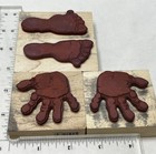 Psx Baby Handprint Footprint Shower Boy Girl Announcement Rubber Stamps