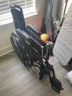 New Equate Transport Chair Wheelchair 300 Lbs Max 19  Wide Seat Foldable