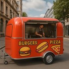 Mobile Food Truck Trailer For Sale With Full Kitchen Setup  Fully Equipped Hot D