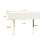 Seat Backrest W folding Arms For Universal Boat Leaning Post White   Silvery