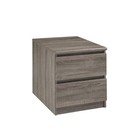 Scottsdale 2 Piece Set Modern 5 Drawer Chest And Nightstand In Truffle