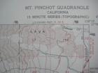 1953 Usgs Topo Map Mount Pinchot California Sierra Nevada John Muir Trail Mines