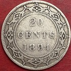 1894 Newfoundland 20 Cents Obverse 2 - Vg f - Lot 7145