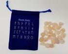 Rose Quartz Stone Rune Set Healing 25 Pc With Velvet Bag
