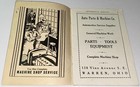 Rare Antique Vintage American Auto Parts   Machine Co  Automotive Booklet 1937 