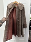Vtg 1960 Lister In Courtelle High Pile Faux Full Length Heavy Coat Ladies 10 14