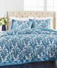 Martha Stewart  nouveau Floral  F q Quilt Set With Shams  bonus  18x18   