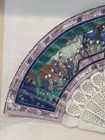 Antique 1000 Faces Chinese Export Canton Framed Fan Multicolor 1800   s