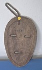 Vintage Mexican Huichol Indigenous Beaded Wood Mask  8 5 