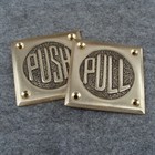  66mm X 66mm  Solid Brass Door  pull  Signs And  push  Signs For Store   Home