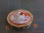 Estee Lauder Gold Tone Cameo  mother And Child  Youth Dew Solid Perfume Compact
